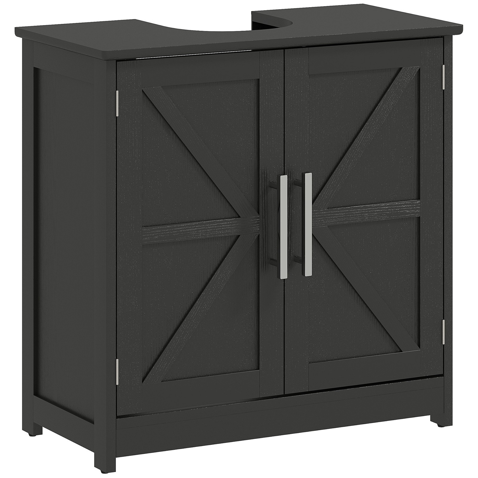 Pedestal Sink Storage Cabinet, Bathroom Sink Cabinet, Black