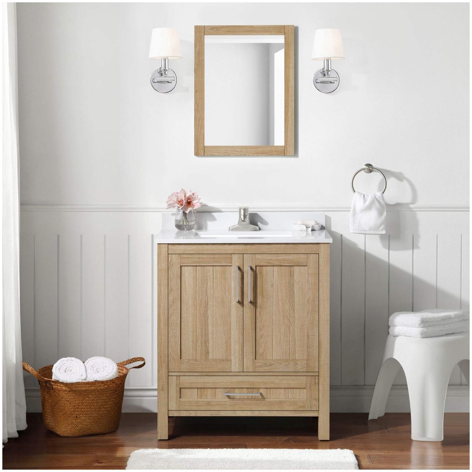 Ove Decors Kansas 30 Kansas 30″ – White / Cultured Marble Top