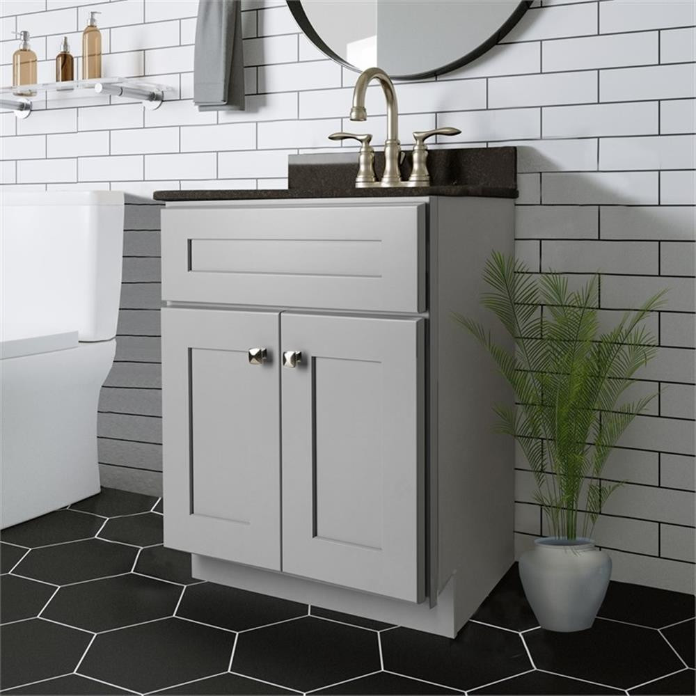 Brookings 24″ Bathroom Vanity Ready to Assemble Solid Wood Sherwin Williams-Gray