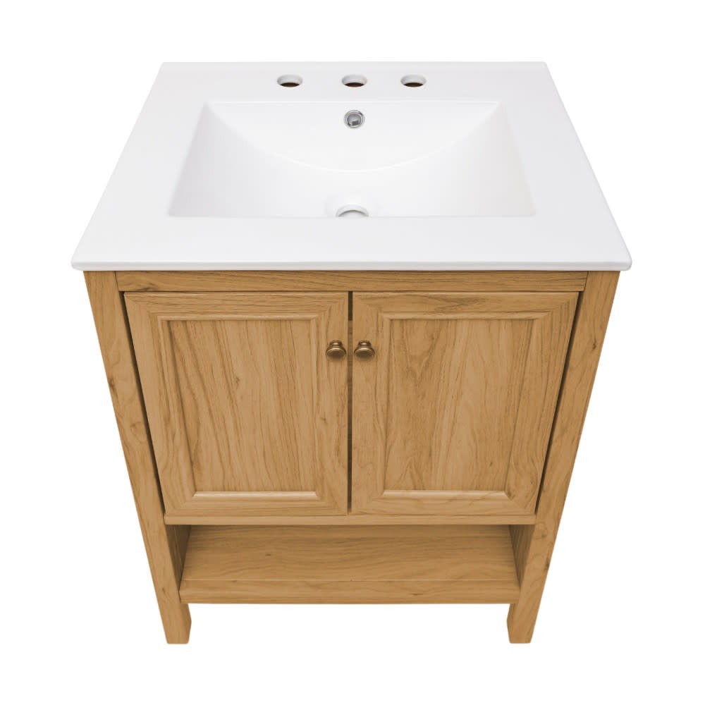 Swiss Madison SM-BV240-3 Chateau 24″ – Golden Oak / White
