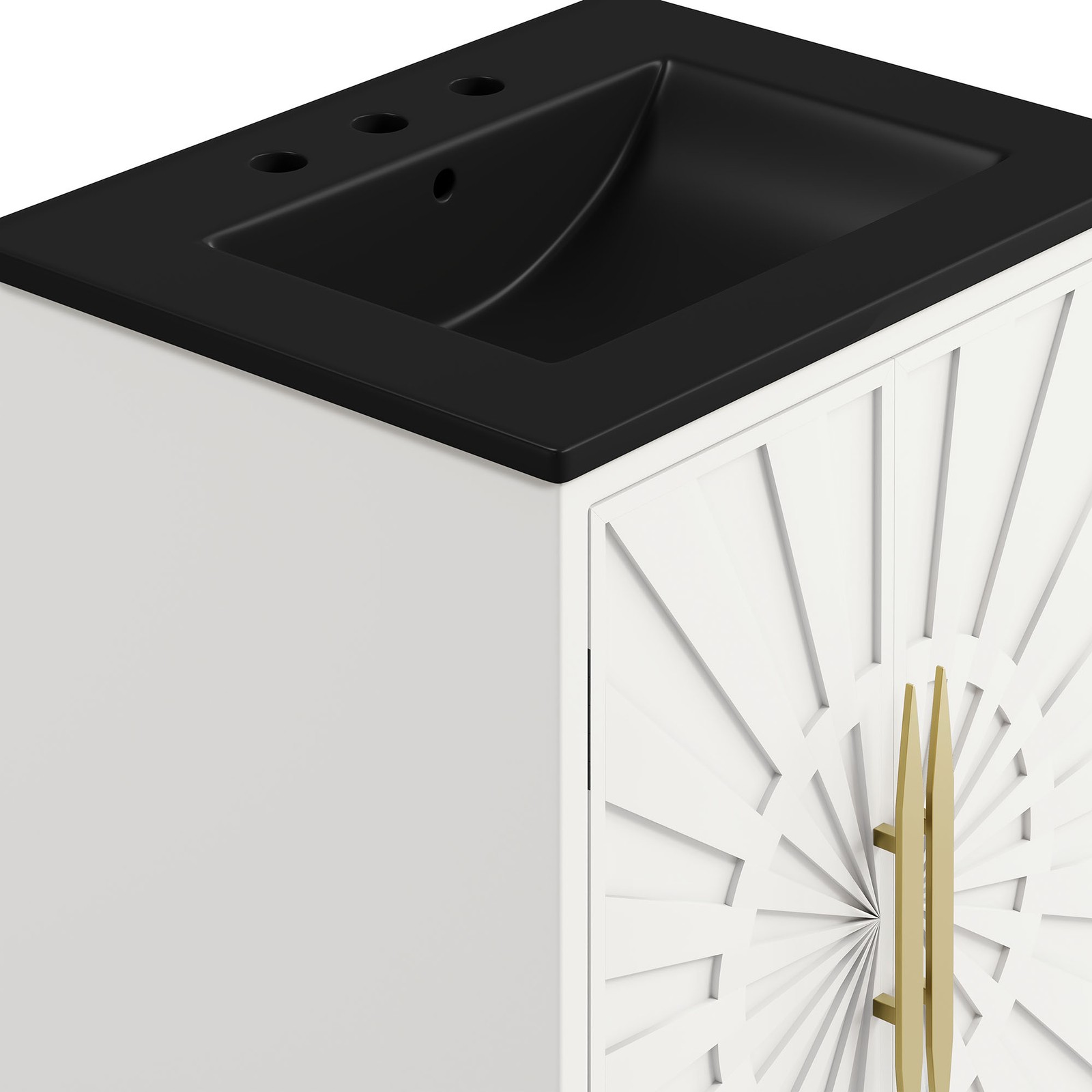 Modway Awaken 24″ Bathroom Vanity in White With Ceramic Sink Basin