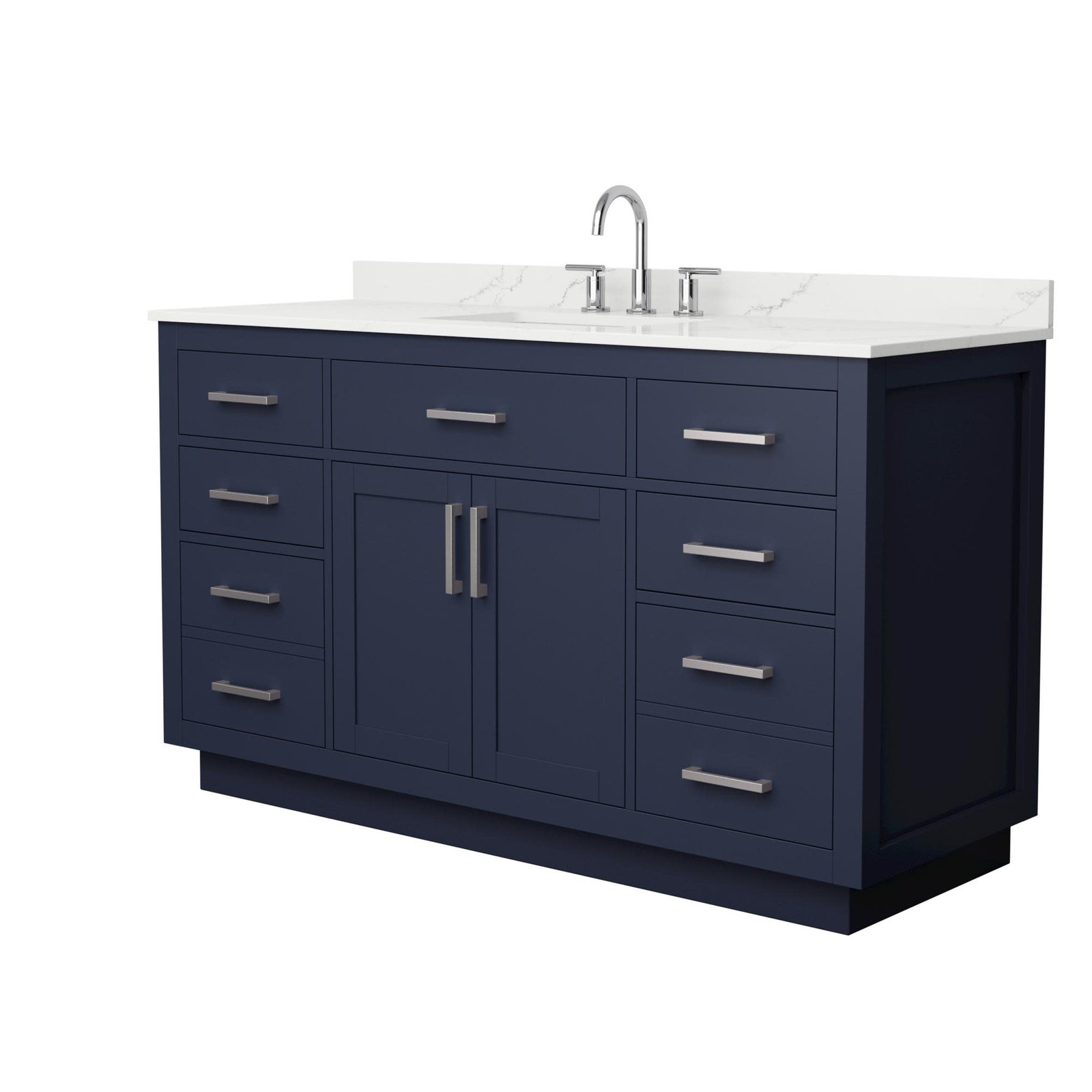 Wyndham Collection WCG262660S-QTZ-US3MXX Beckett TK 60″ – Dark Blue / White