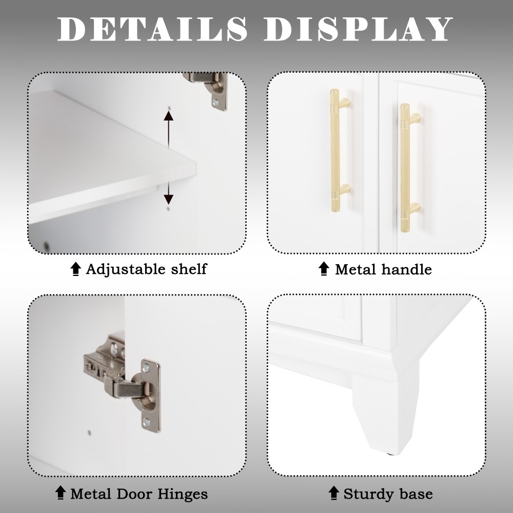 27.8″ White Ceramic Basin, Only Ceramic Sink, Without Cabinet
