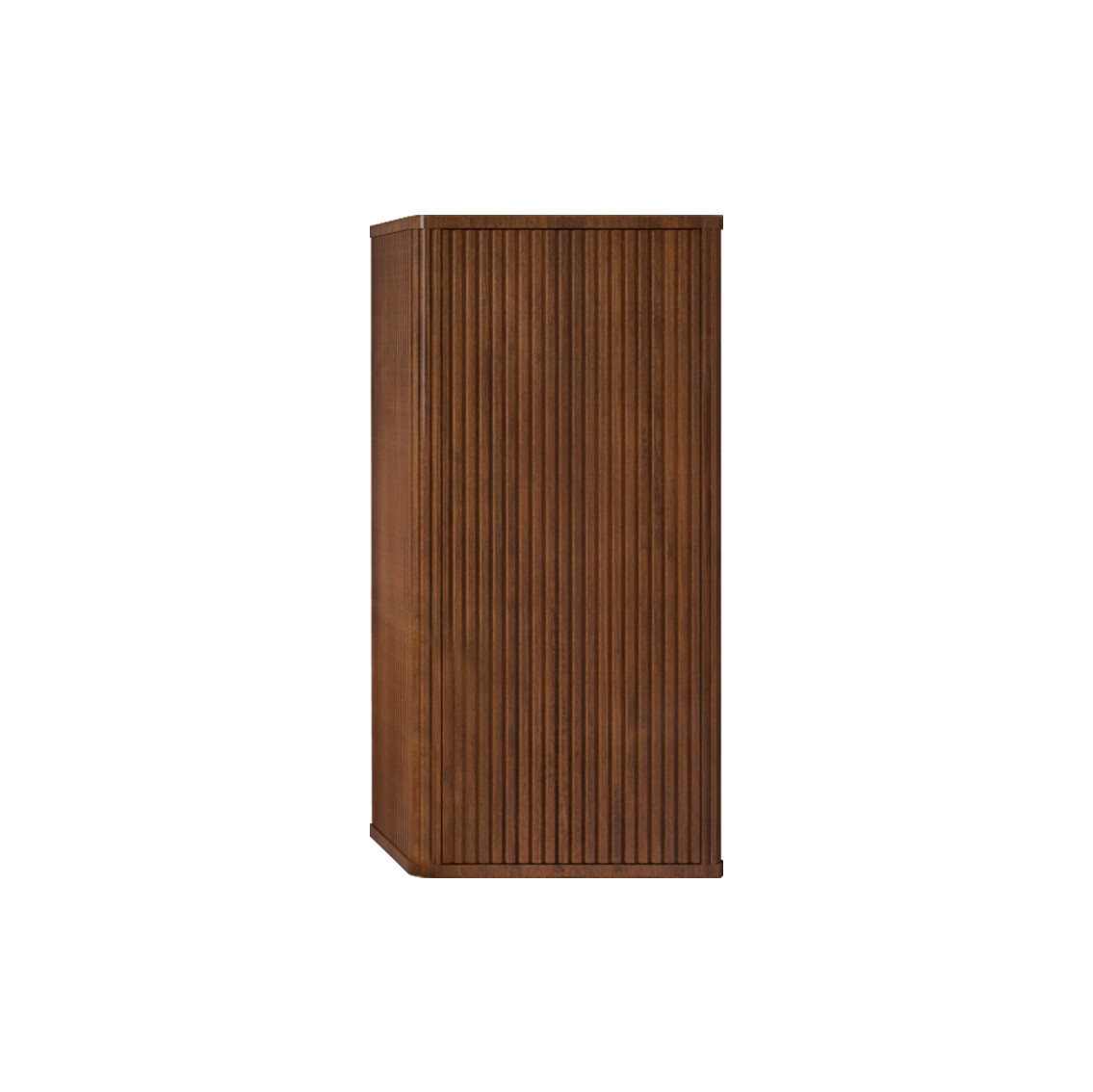 Striped Walnut Floating Bathroom Cabinet, Wall-Mounted Storage, 29.52″H