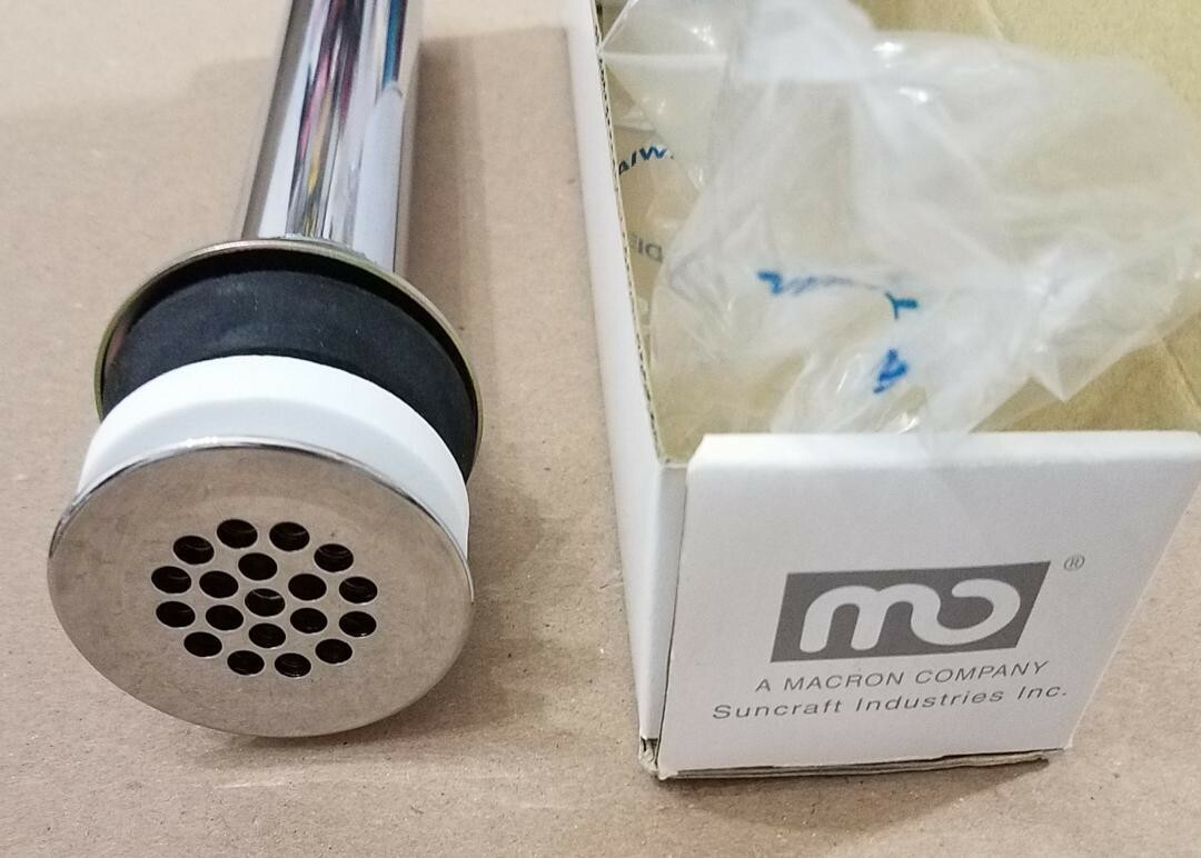 Lavatory Grid Drain No Overflow Holes By Macron Brass 17GA 1-1/4″X6″ Tail Piece