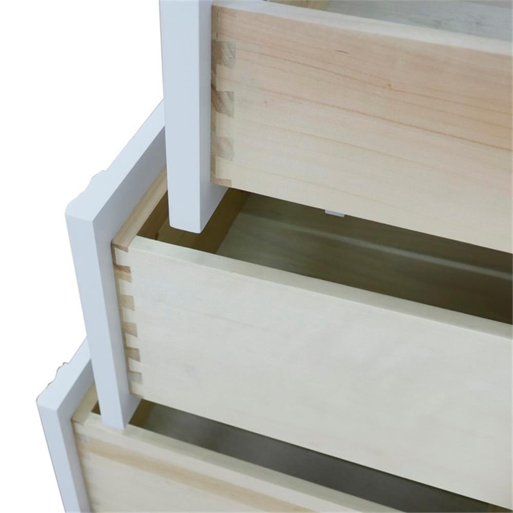 49 in. Double Wooden Vanity White with White Carrara Round Sink