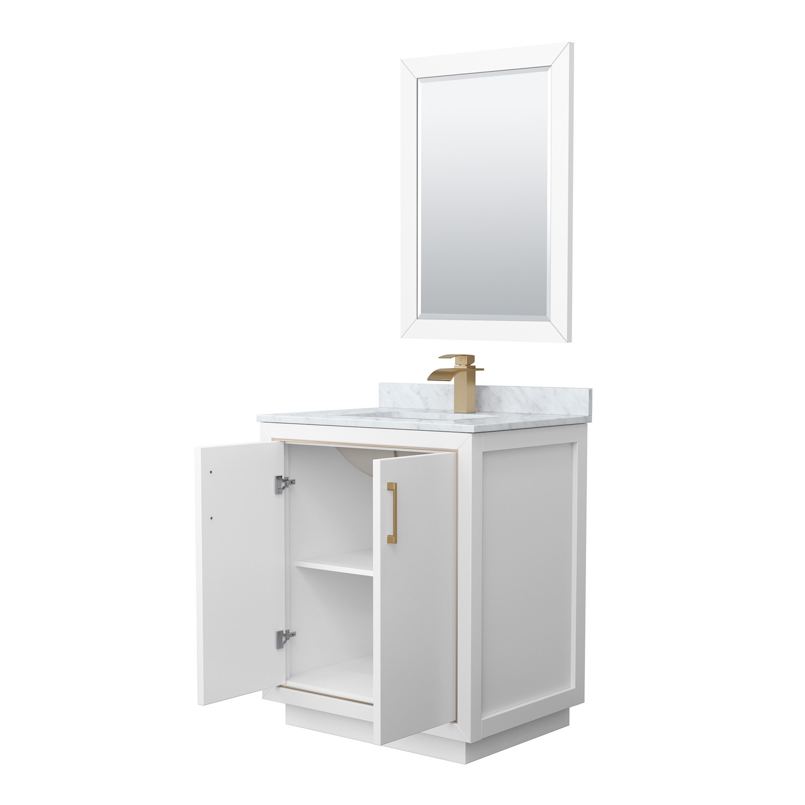 Wyndham Collection WCF1111-30S-NAT-M24 Icon 30″ – Light Green / Brushed Nickel