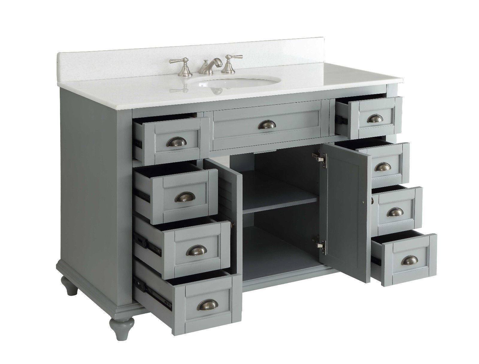 49″ Benton Collectiion Cottage Style, Grey Glennville Bathroom Vanity – 28329CK