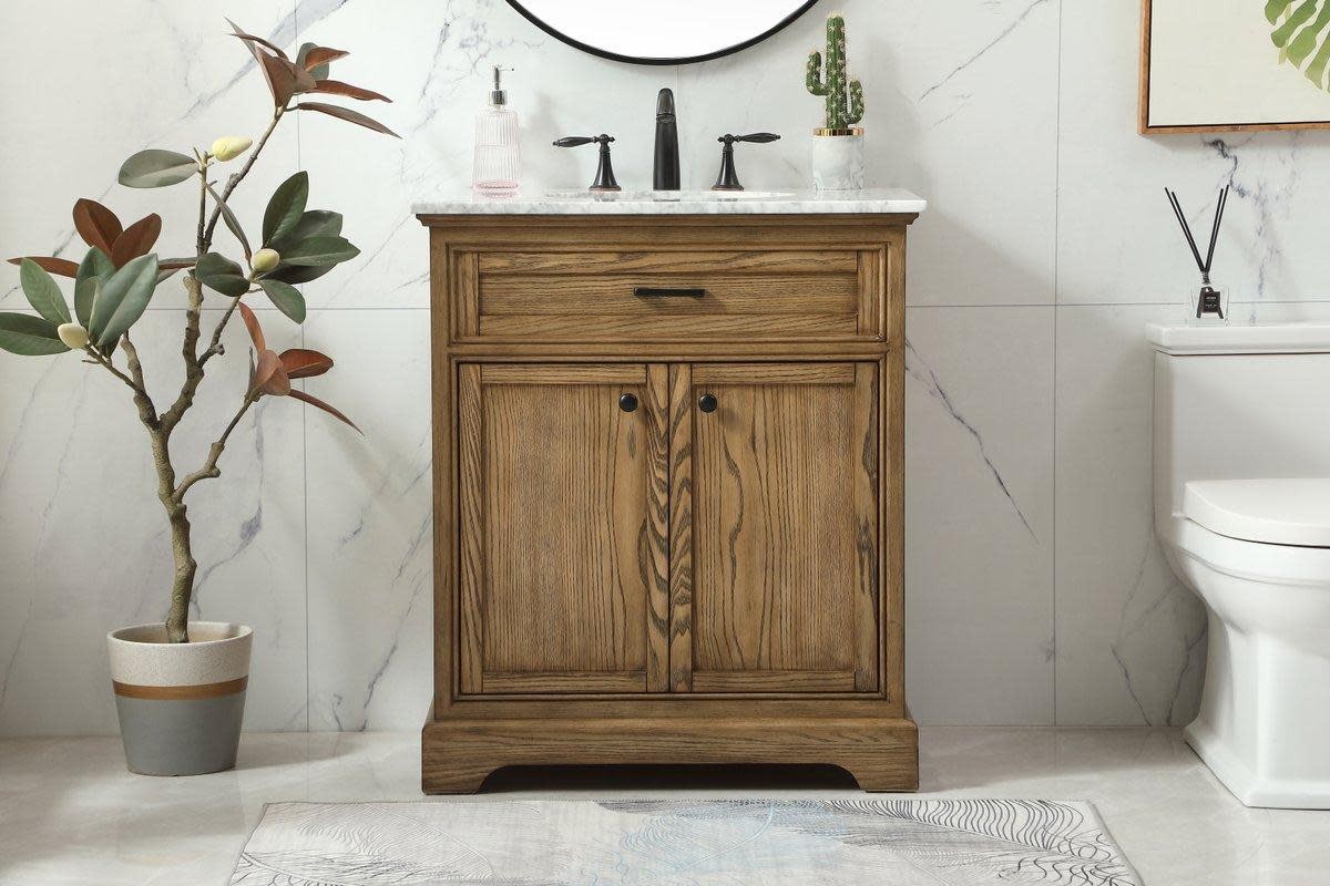 Elegant Lighting VF15030WH Americana 30″ – Natural Wood