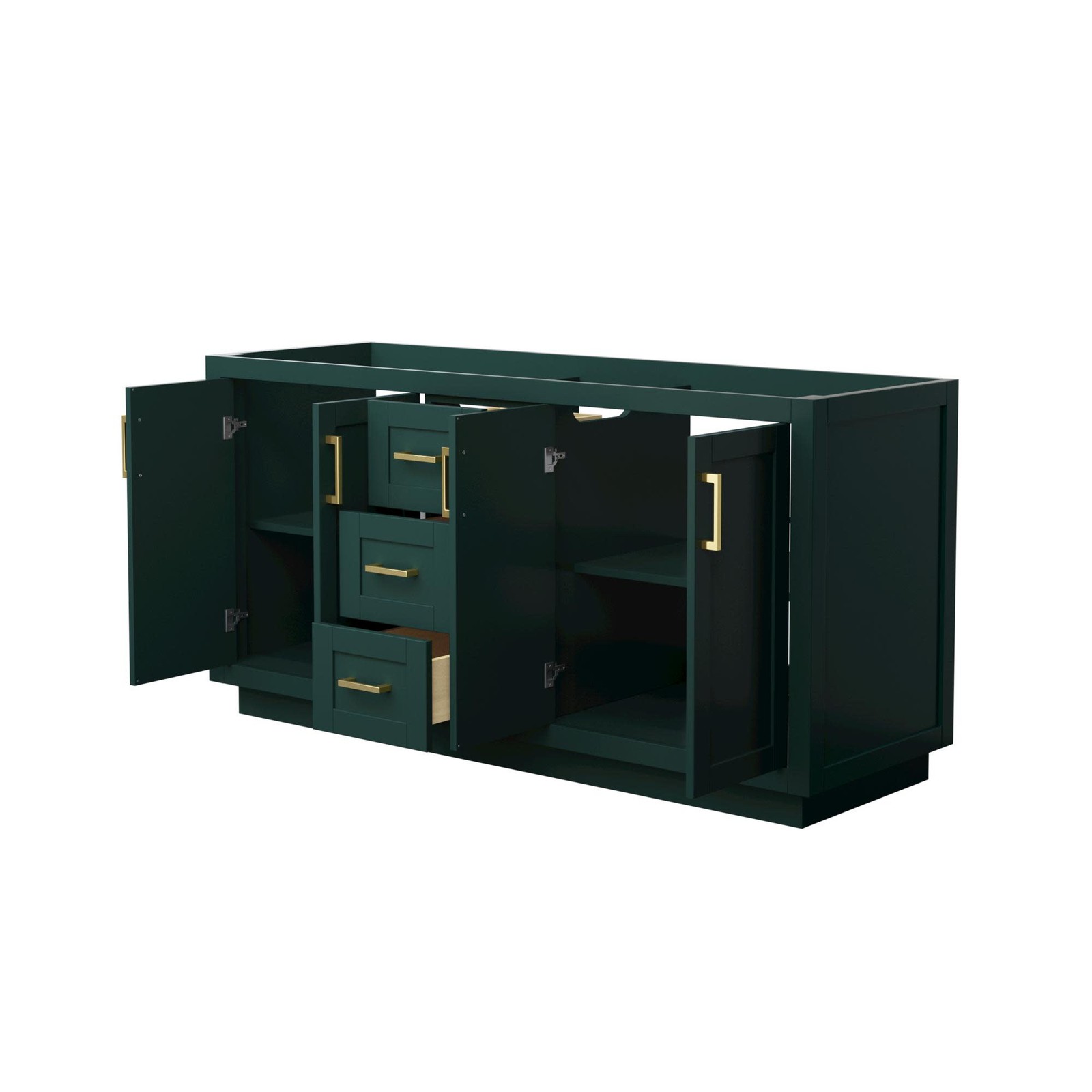 Wyndham Collection WCF2929-66D-CX-MXX Miranda 66″ Double – White / Brushed Gold