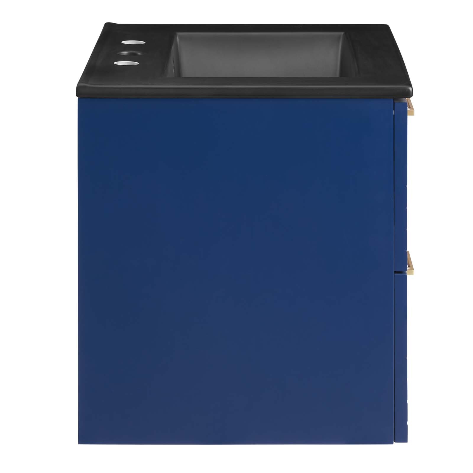Modway Daybreak 24″ Wall-Mount Bathroom Vanity in Blue Black