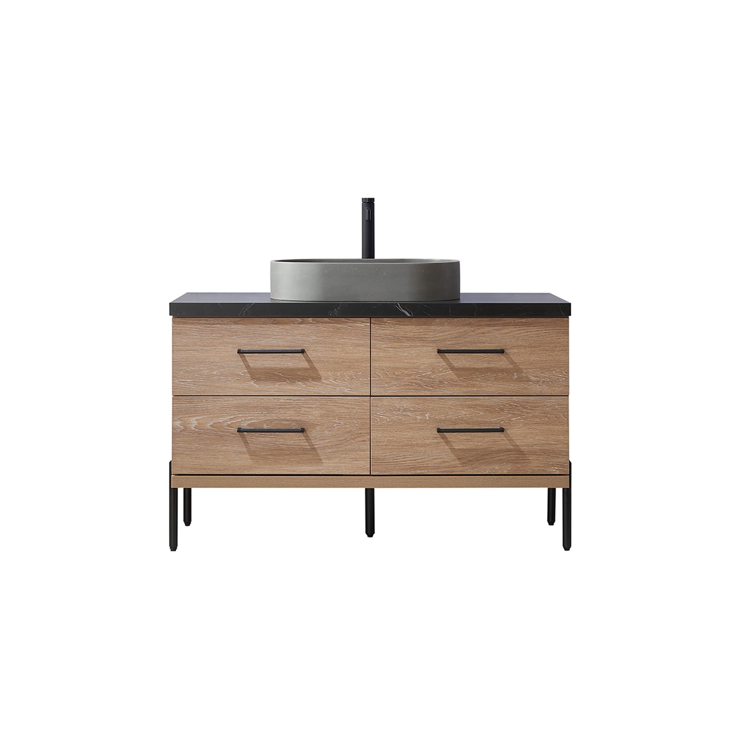 Miseno MV-NM-705148O Trento 48″ – North American Oak / Black