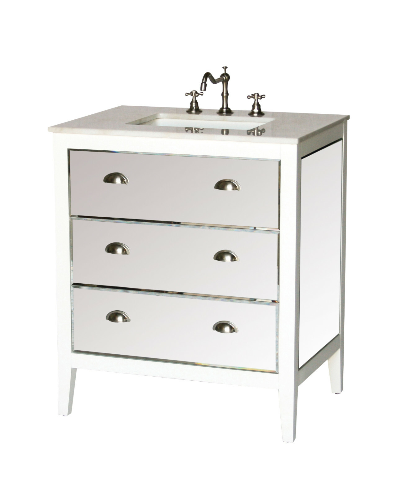 30-Inch Contemporary Style Single Sink Bathroom Vanity Model 2610-W
