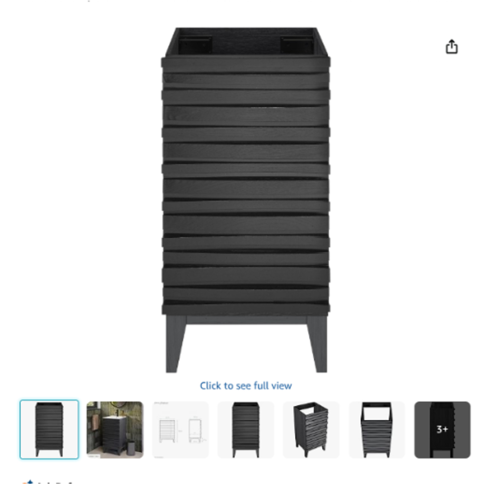 Swiss Madison Cascade 18″ Bathroom Vanity in Black – Cabinet Only BK pick up!