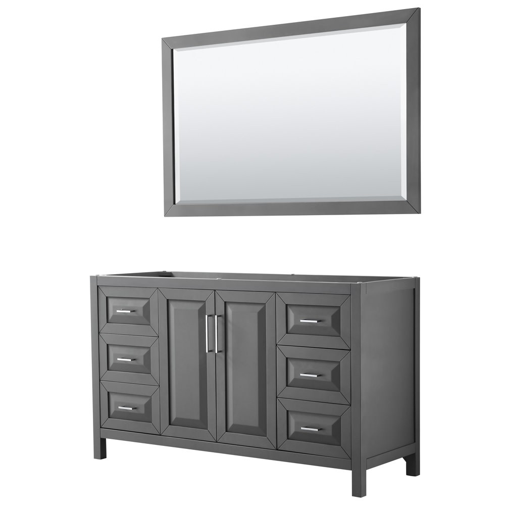 Wyndham Collection WCV252560SCXSXXM58 Daria 59″ Single – Dark Gray / Polished