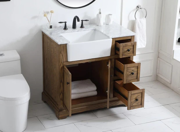 Elegant Lighting – VF60236DW – 36 Inch Single Bathroom Vanity in Driftwood