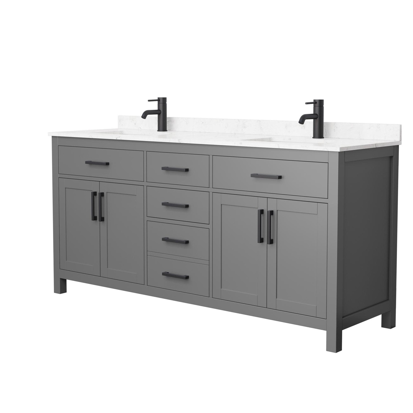 Wyndham Collection WCG242472D-UNSMXX Beckett 72″ – Green / Carrara Cultured