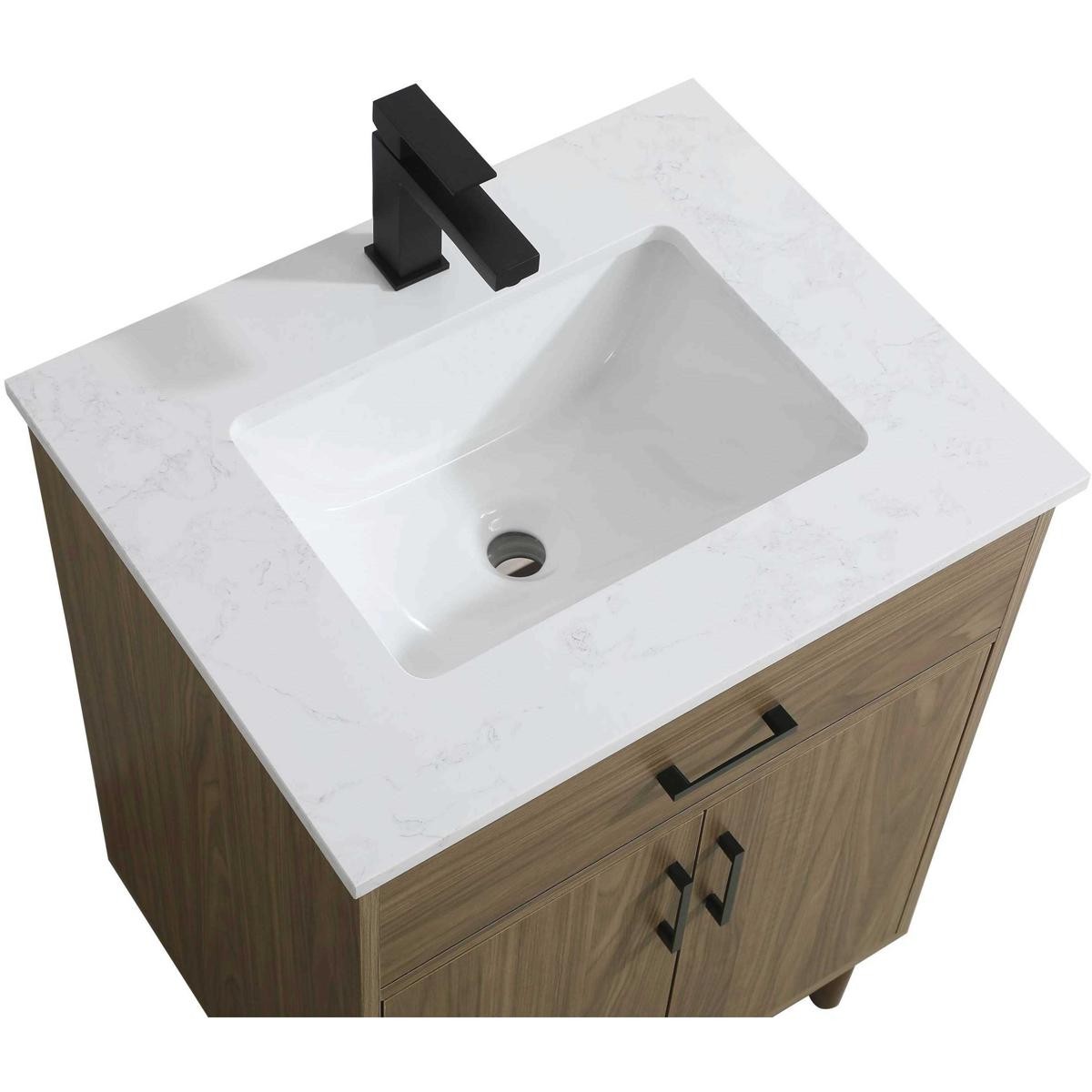 Elegant Lighting VF25024WB Chandler Vanity Walnut Brown