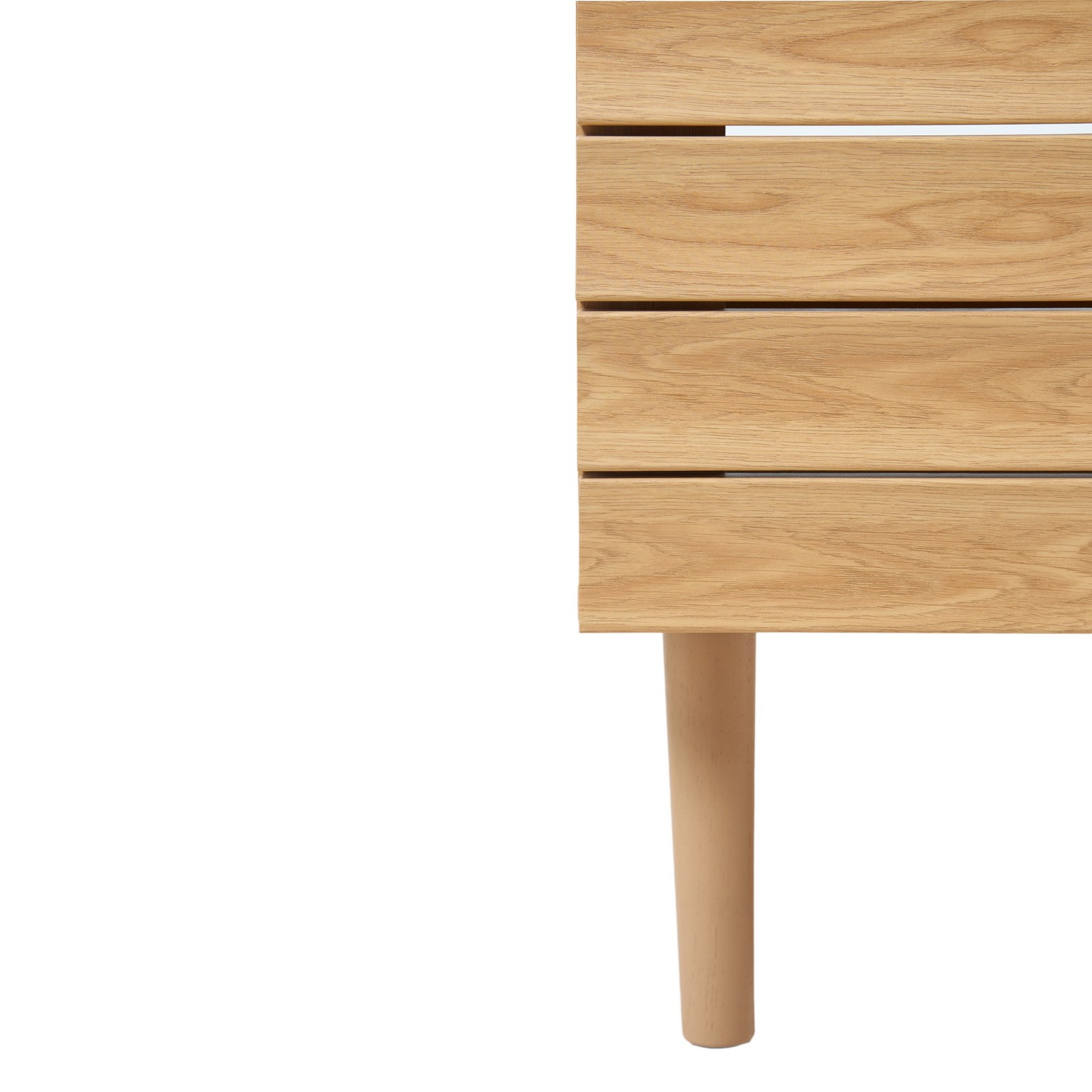Aubert 30 in. W x 18 in. D x 33 in. H Thick Linear Slat Modern Farmhouse 2-Shelf
