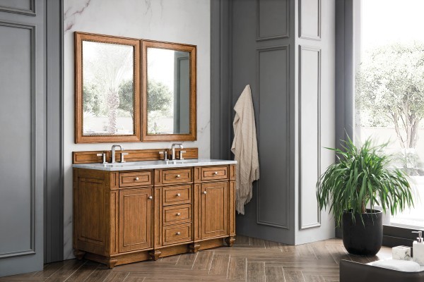 60″ James Martin Bristol 157-V60D-SBR-3EJP Eternal Jasmine Pearl Double Vanity