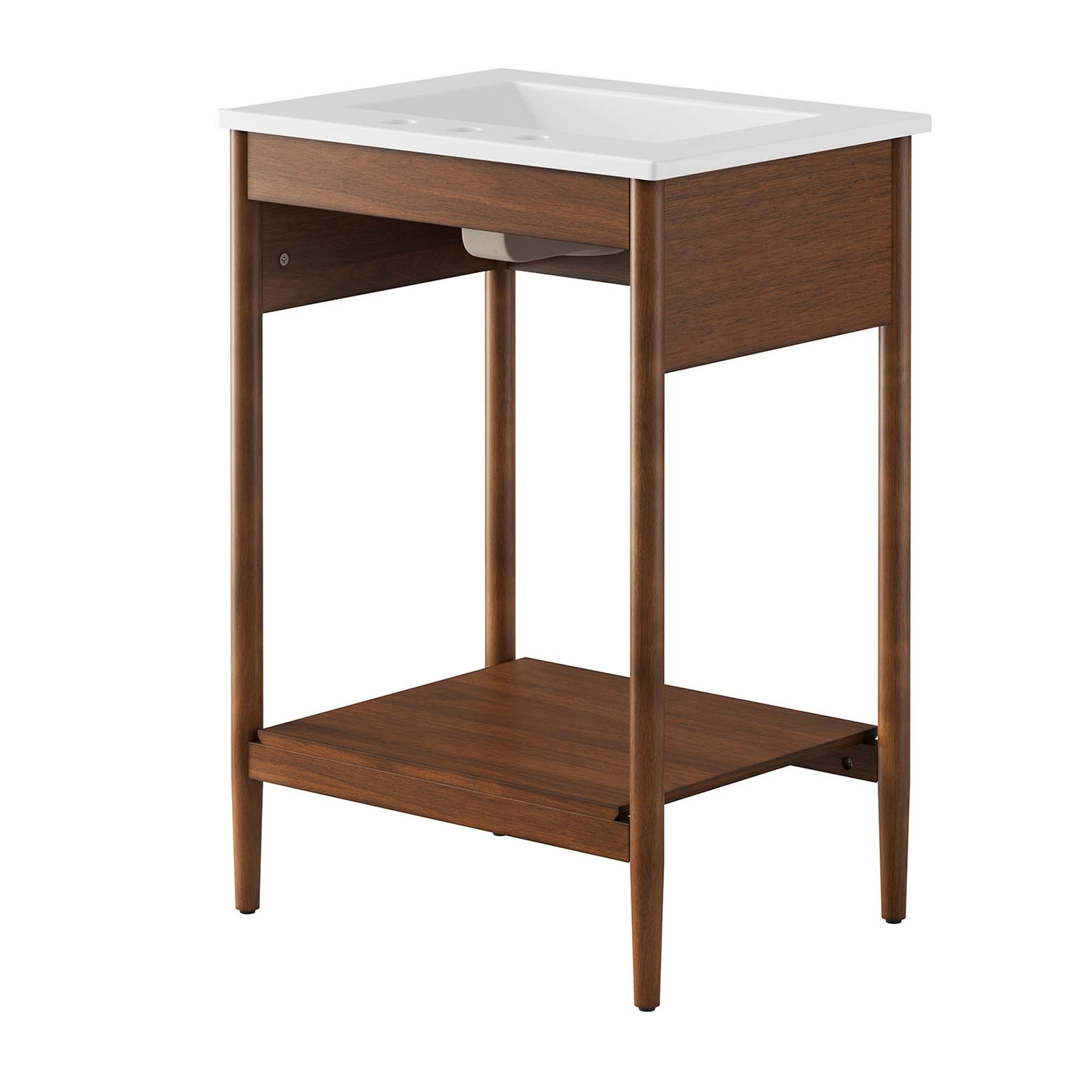 Zaire Bathroom Vanity in Walnut White