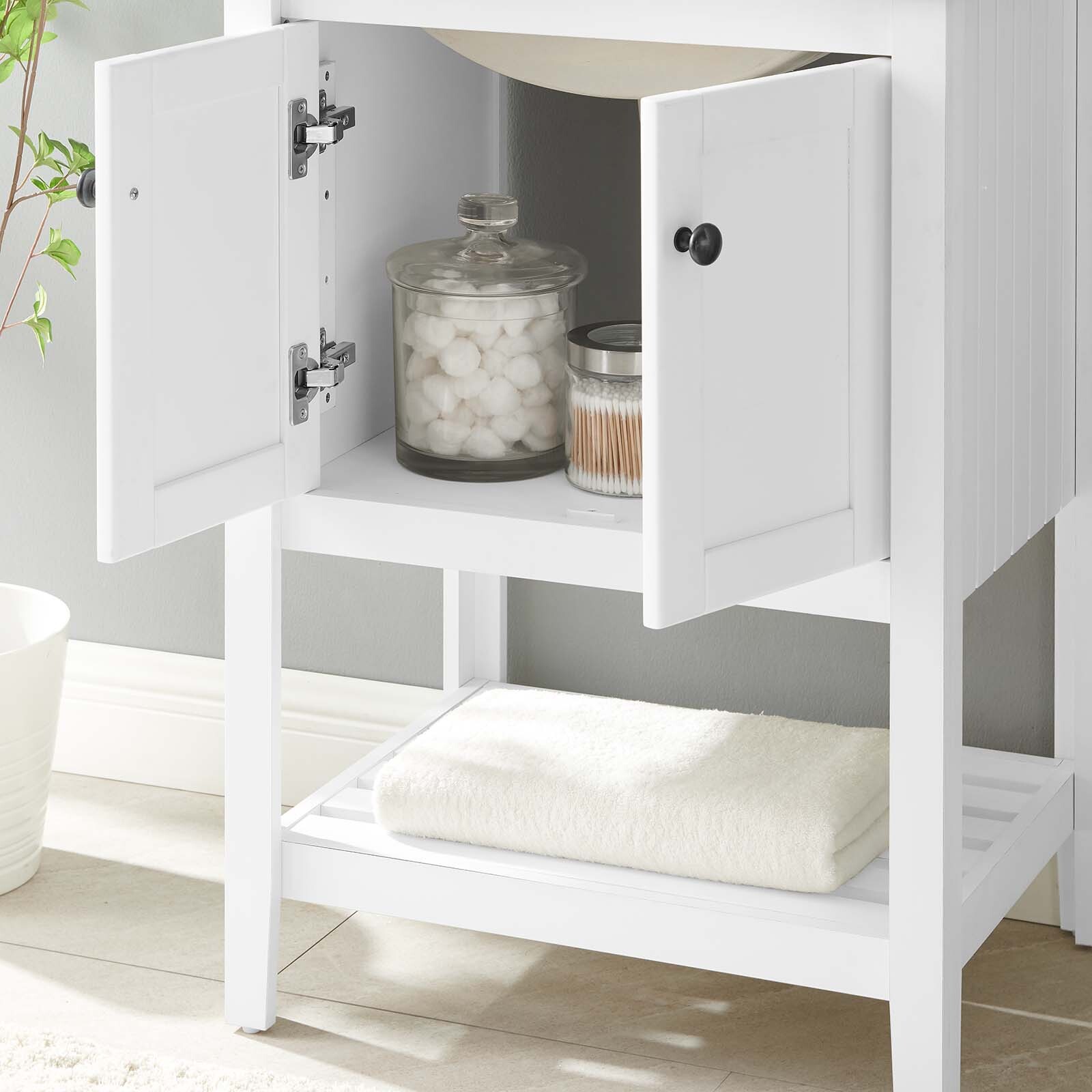 Modway Prestige 24″ Bathroom Vanity With Sink In White Black