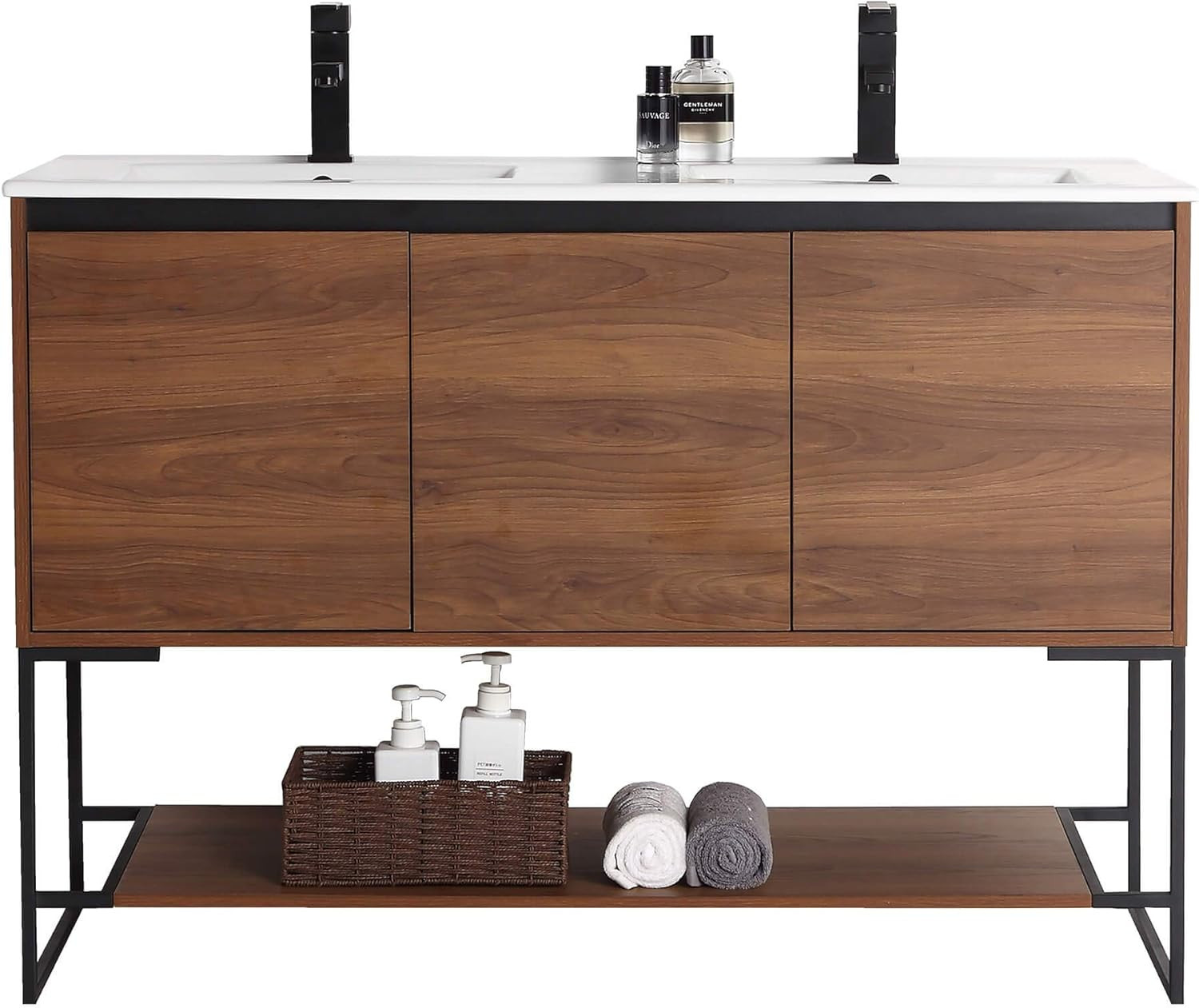 48 Inch Bathroom Vanity with Sink – Modern Knob Free Design, Elegant Space-Savin
