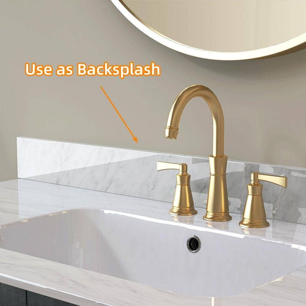 NTQ 43″ W Real Marble Vanity Backsplash Carrara White