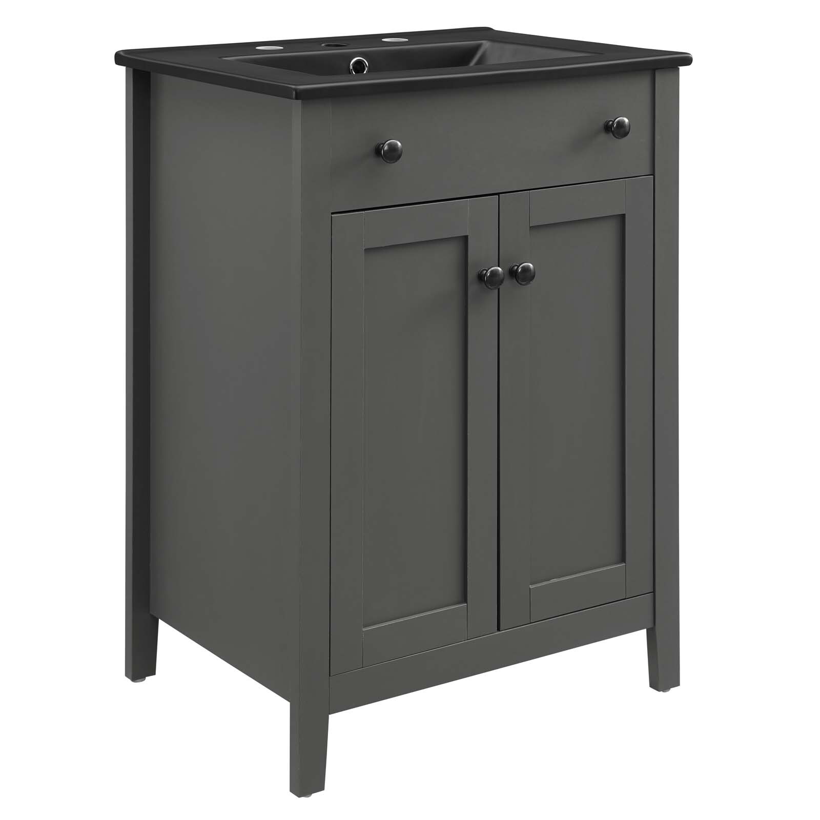 Modway Nantucket 24″ Bathroom Vanity With Sink in Gray Black
