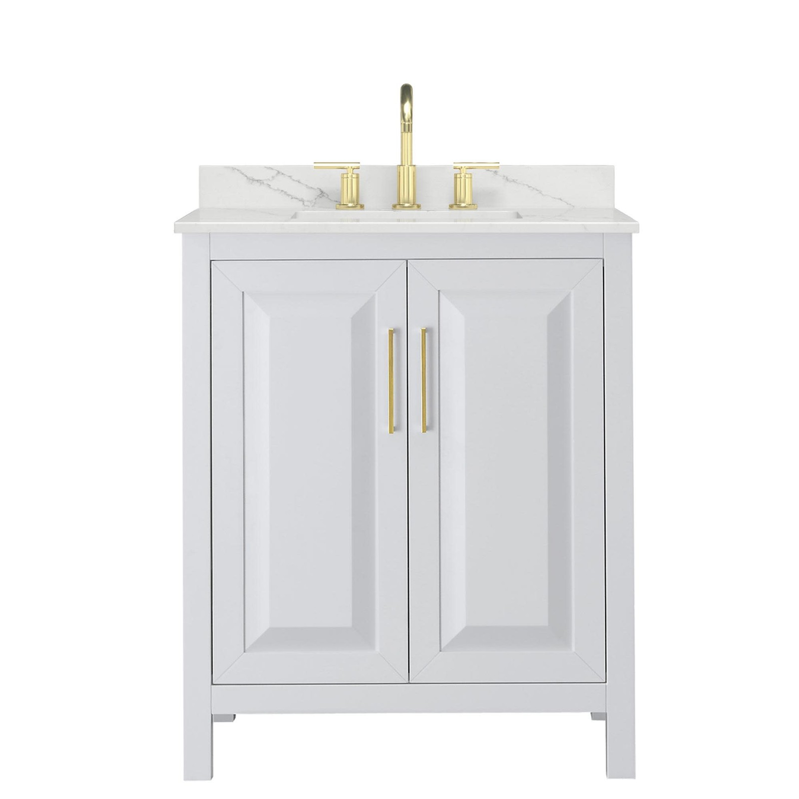 Wyndham Collection WCV252530S-QTZ-US3MXX Daria 30″ – Dark Blue / Giotto Quartz