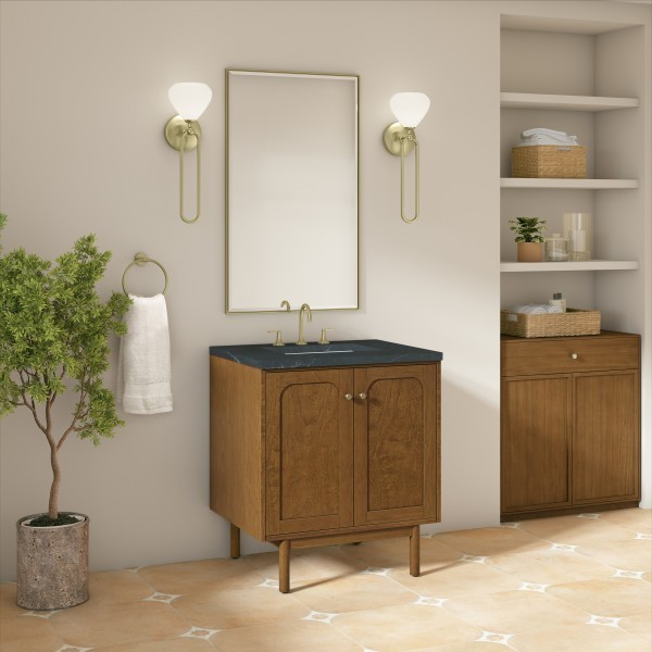30″ James Martin Laurent 545-V30-HNO-3CSP Vanity Cabinet Charcoal Soapstone Top