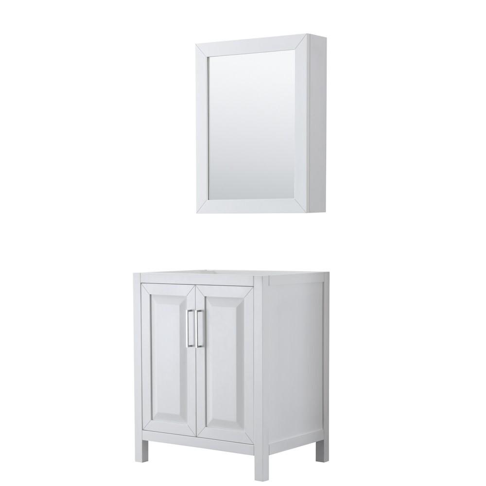 Wyndham Collection WCV252530SCXSXXMED Daria 29″ Single – White / Polished Chrome
