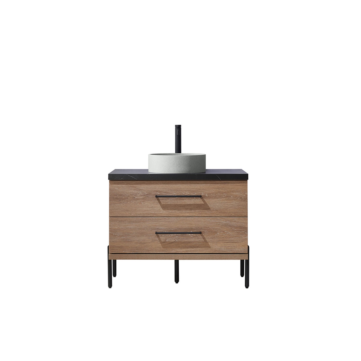 Miseno MV-NM-705136C Trento 36″ – North American Oak / Black