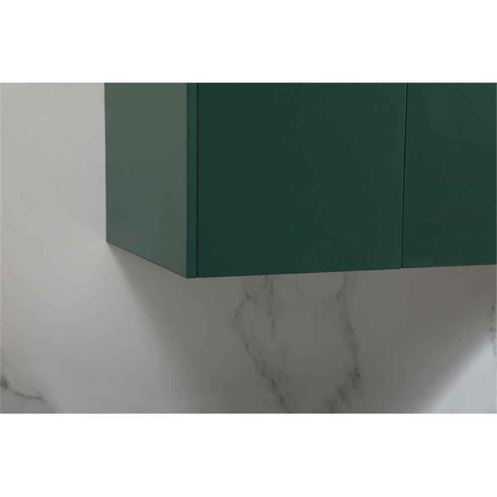 Elegant Decor Penn 40″ Aluminum Alloy MDF Single Bathroom Vanity in Green