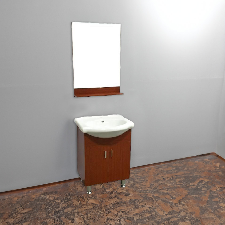 22″ in. W x 18″ in. D x 32″ in. H Vanity in Red Color with White Ceramic Vanity