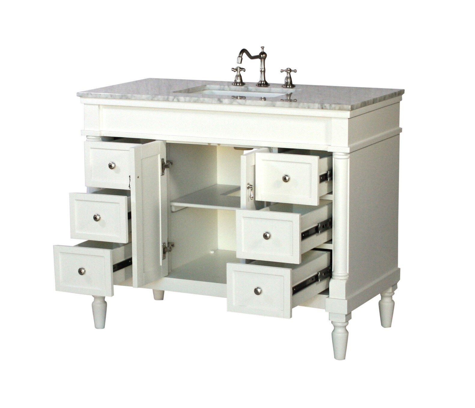 42-Inch Contemporary Style Single Sink Bathroom Vanity Model 130-42 WK