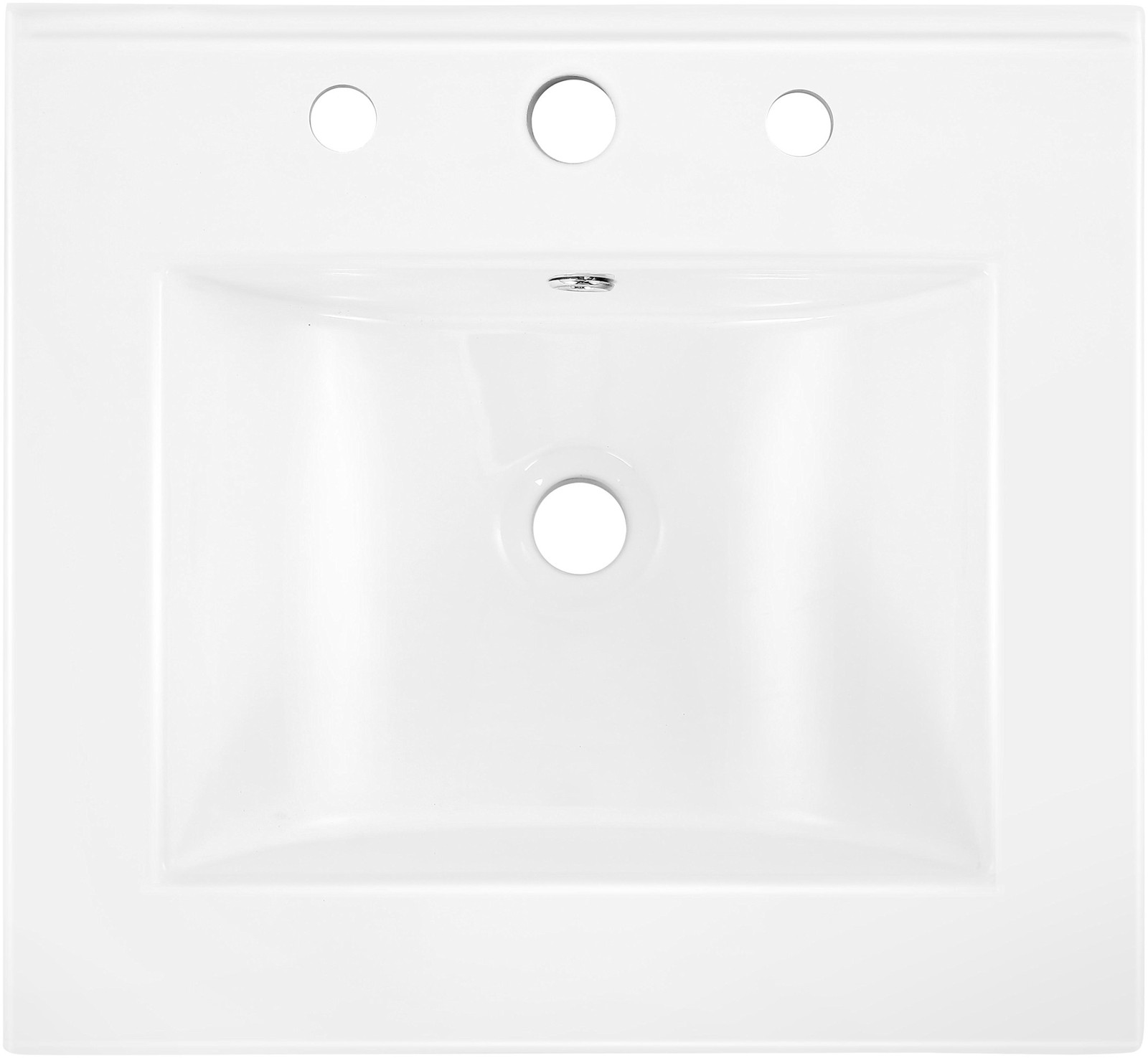 JONATHAN Y Lighting SNK1000 Ancillary 20″ Ceramic Vanity Top – Black