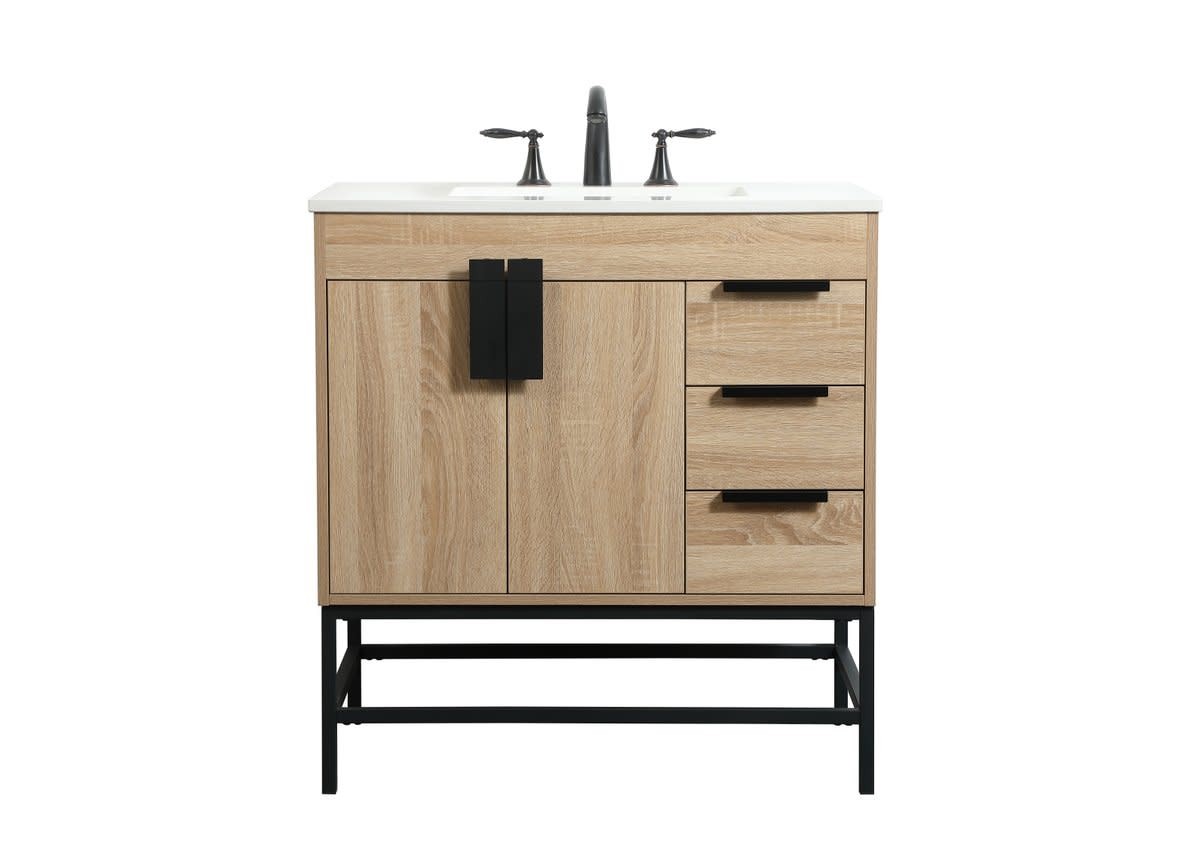 Elegant Lighting VF48832 Eugene 32″ – Mango Wood