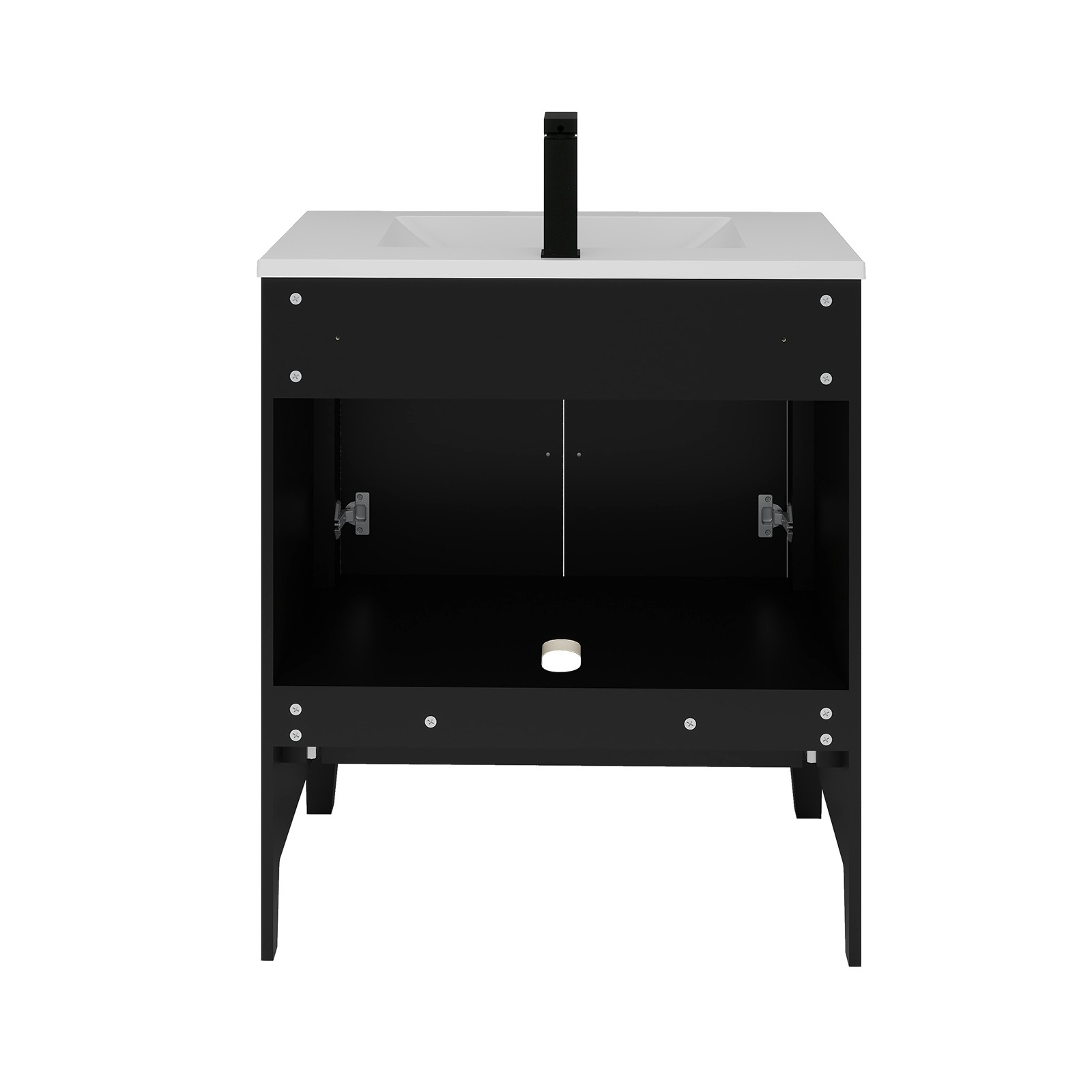 30″ Bathroom Vanity with Ceramic Sink Soft-Close 2 Doors 1 Drawer Faucet Modern