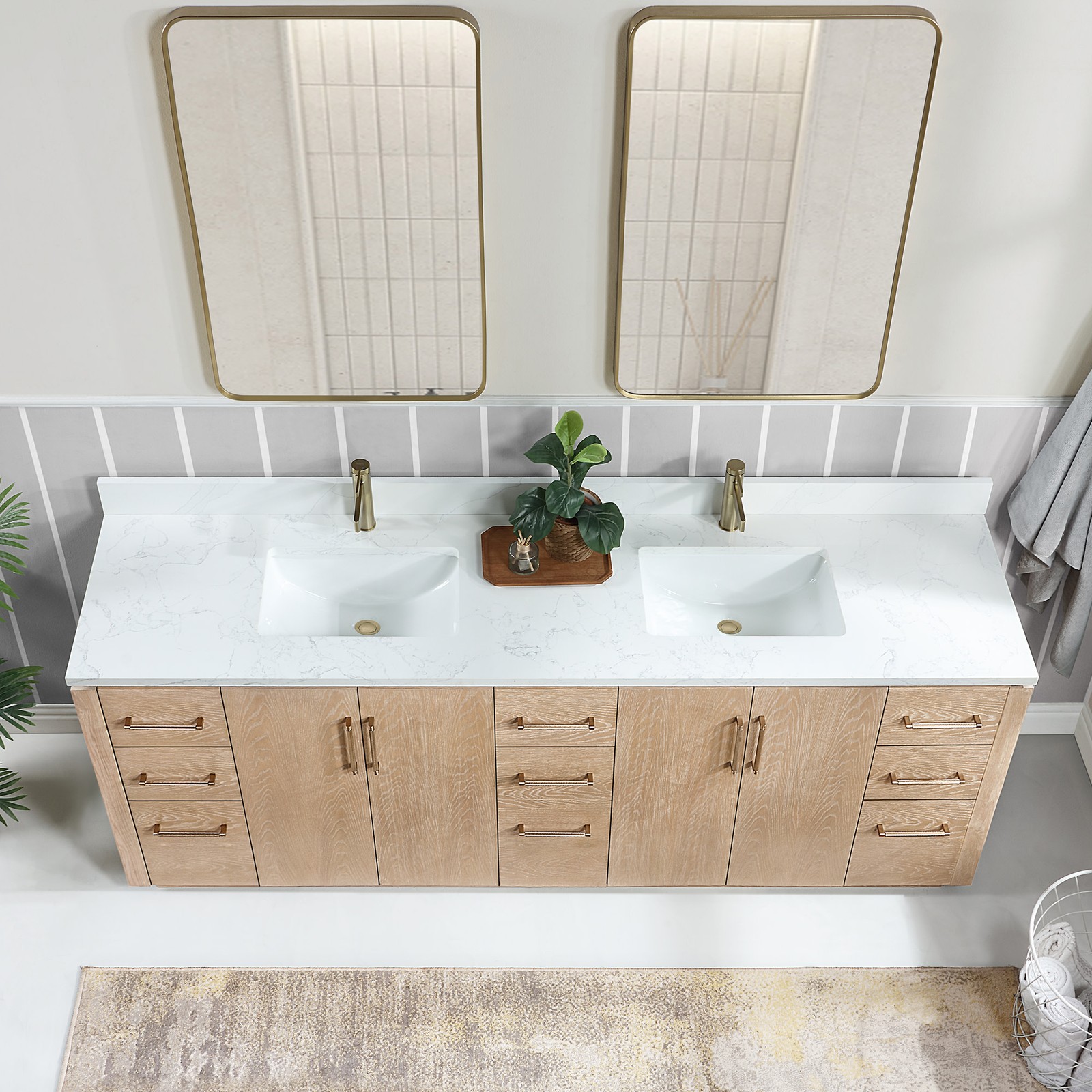 Miseno MV-NM-705784 San 84″ – Natural Walnut / White Grain