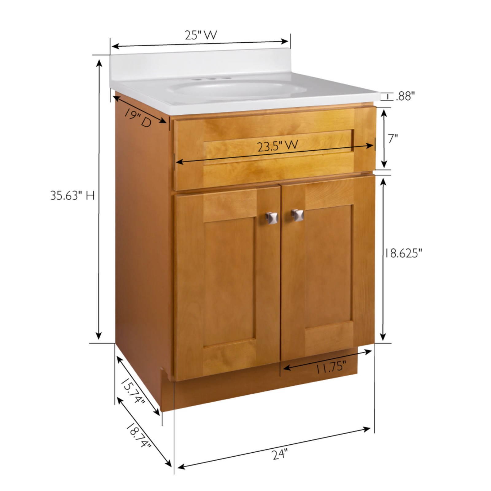 Design House 597831 Brookings 24″ – Modern Birch