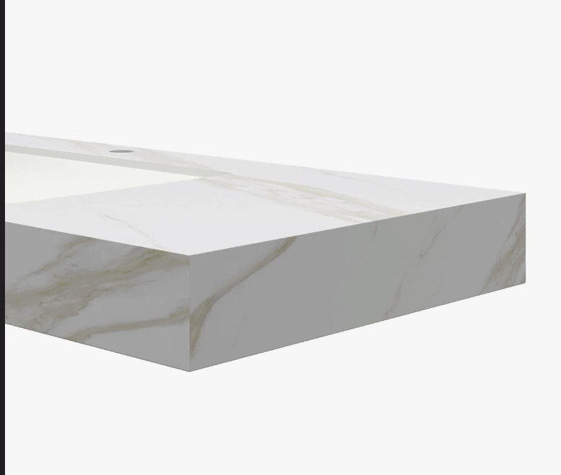 48″ Sintered Stone Vanity Top with Undermount Ceramic Basin