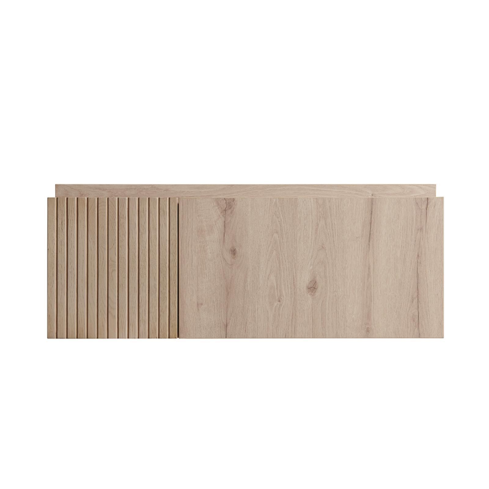 White Oak Woodgrain Bathroom Vanities Plywood Double Door Drawer Cabinet Storage