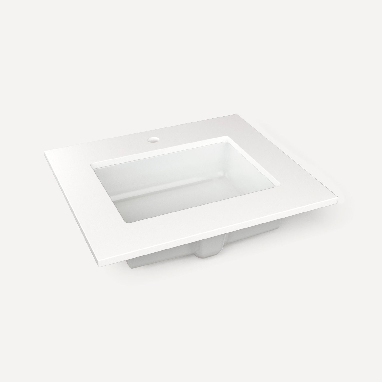 Robern TB25UCO-1 25″ Quartz Vanity Top for 1 Hole Faucet – Lava Black