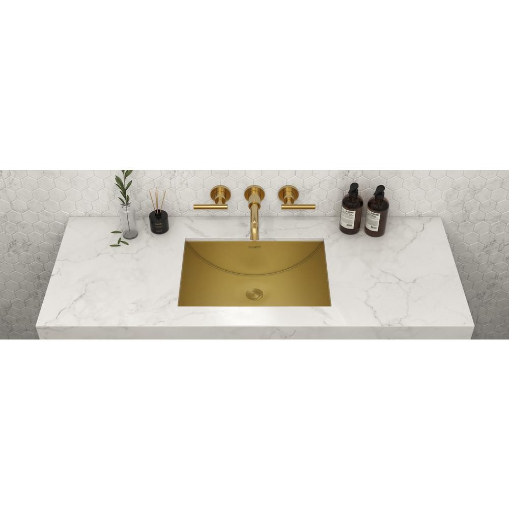Ruvati 18 x 12 inch Brushed Stainless Steel Rectangular Bathroom Sink…