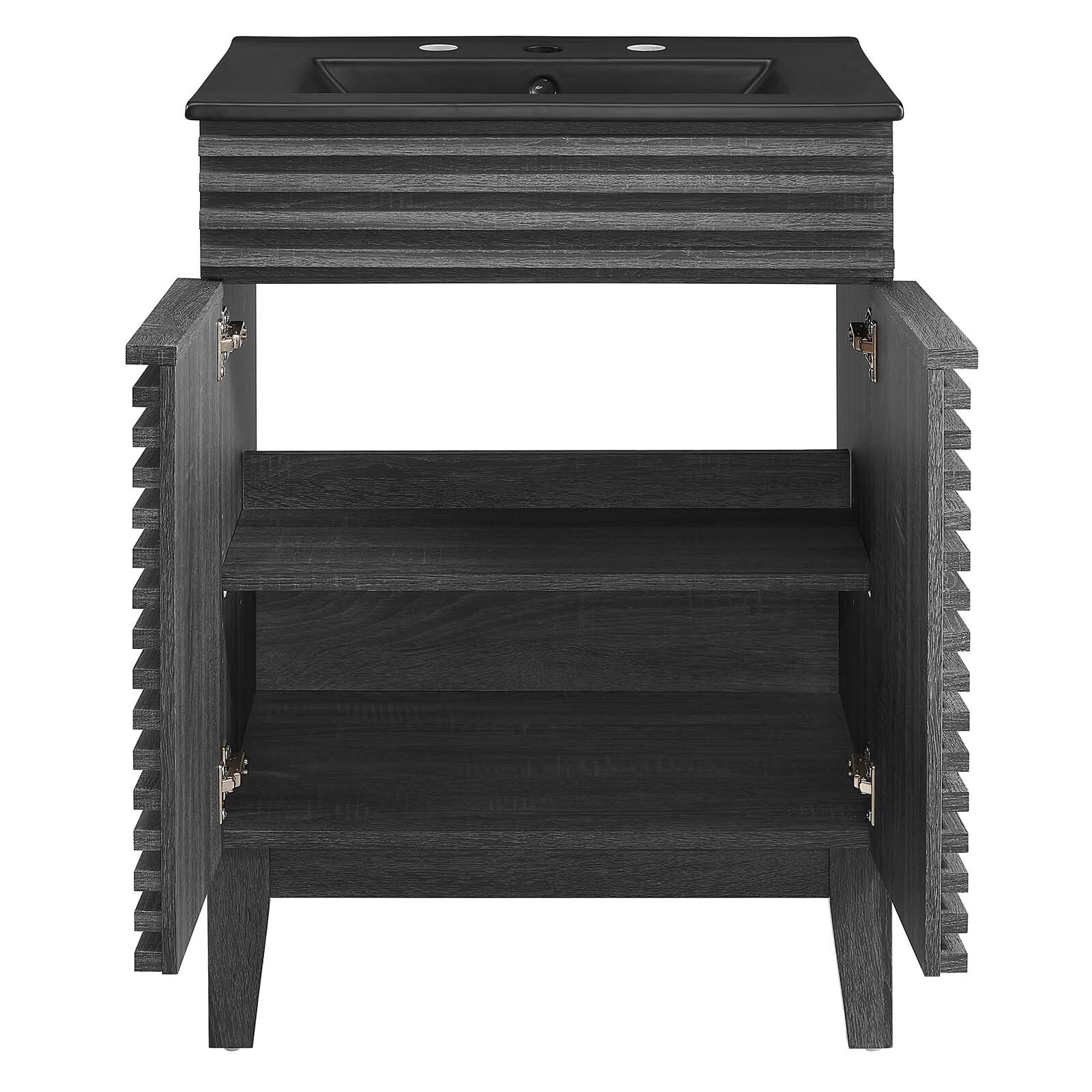 Modway Render 24″ Bathroom Vanity With Sink in Charcoal Black