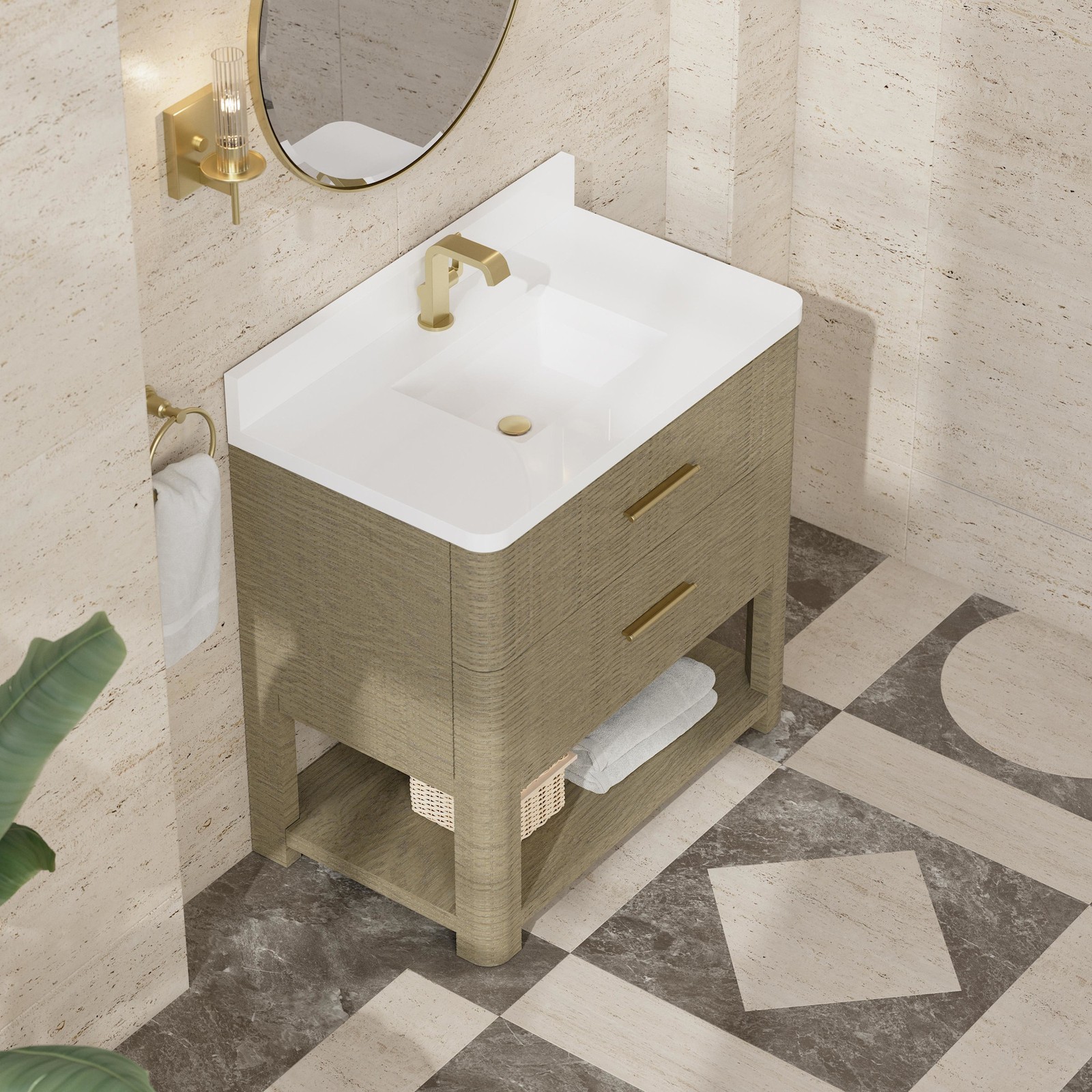 James Martin Vanities D704-V36-3WZ Lucian 36″ – Carbon Oak