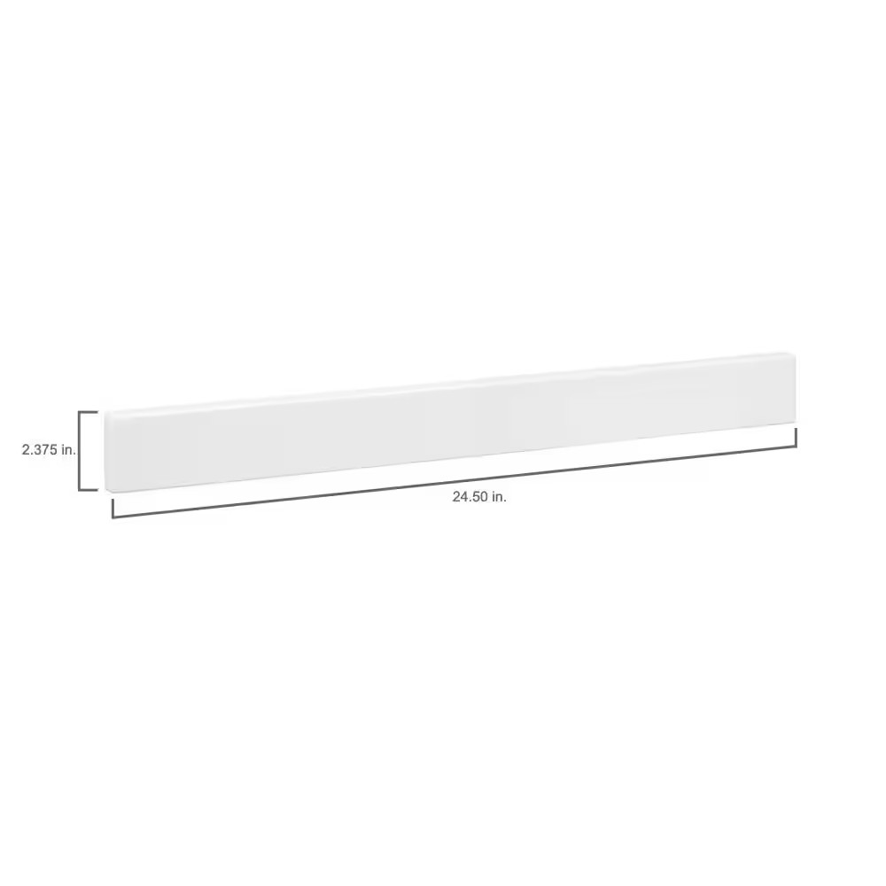 24.5 In. W Cultured Marble Vanity Backsplash in White