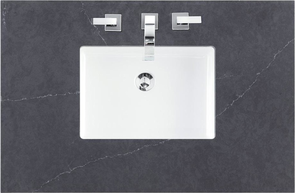James Martin Vanities 050-S36 36″ Ceramic and Stone Composite – Charcoal