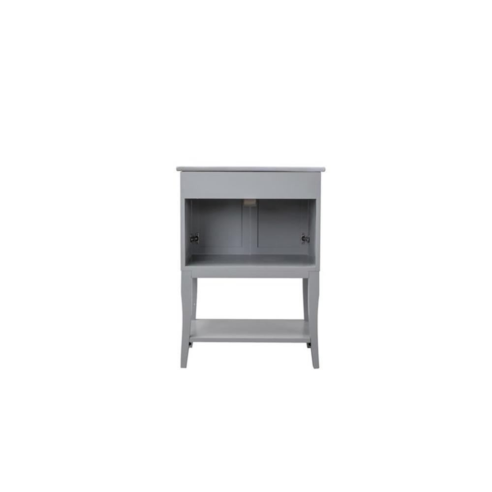 Elegant Decor Mason 24″ Solid Wood Single Bathroom Vanity in Gray